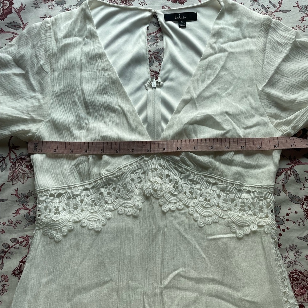 Lulus Sweeten The Occasion Boho White Embroidered Maxi Dress Bridal Maternity - Picture 7 of 8